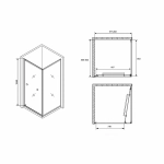 Душевой уголок Abber Schwarzer Diamant AG0A090B 90x90 стекло прозрачное/профиль черный