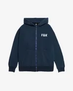 Худи Hardlunch F&K на молнии темно-синий