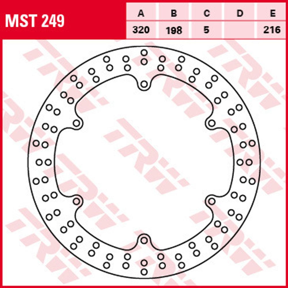 Диск тормозной TRW MST249