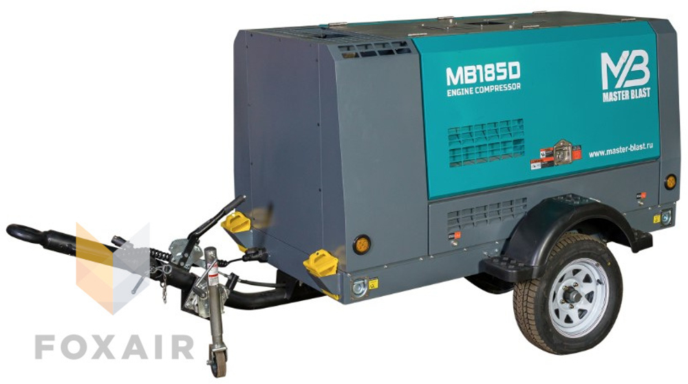 Винтовой дизельный компрессор master blast mb185d-7