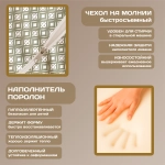 Бескаркасный диван кровать раскладной "Паттерн с оливковым акцентом"