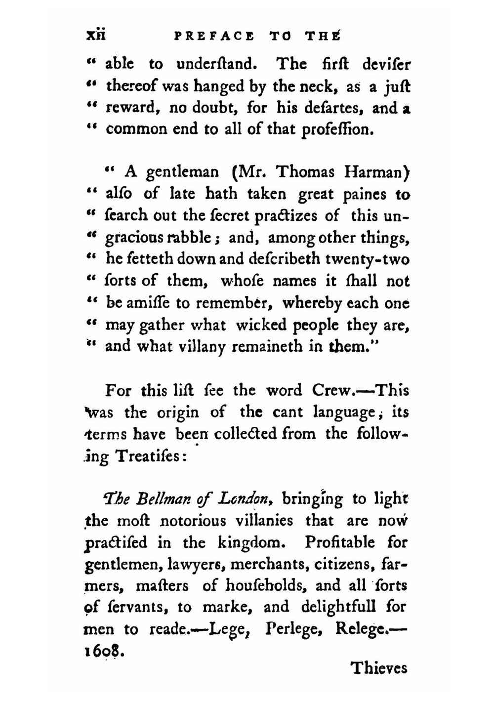 A Classical Dictionary of the Vulgar Tongue | Francis Grose