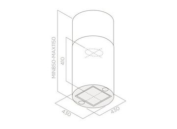 Витяжка ELICA TUBE PRO ISLAND BL/A/43