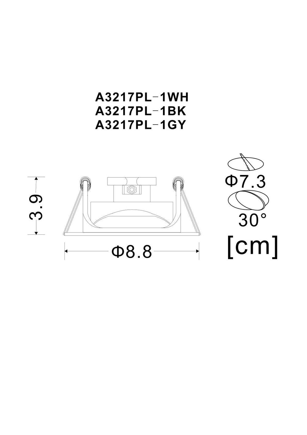 Светильник потолочный Arte Lamp Accento A3217PL-1WH