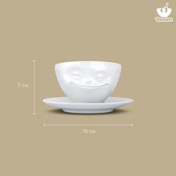 Чайная пара Grinning, 200 мл, белая