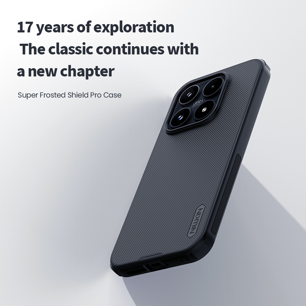 Противоударный чехол черного цвета для Xiaomi 17, серия Super Frosted Shield Pro от Nillkin