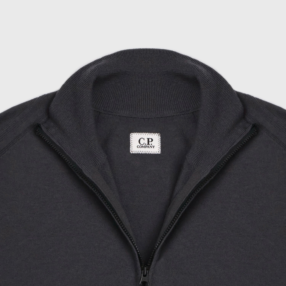 Свитер C.P. Company 1/4 Zip Dark Grey