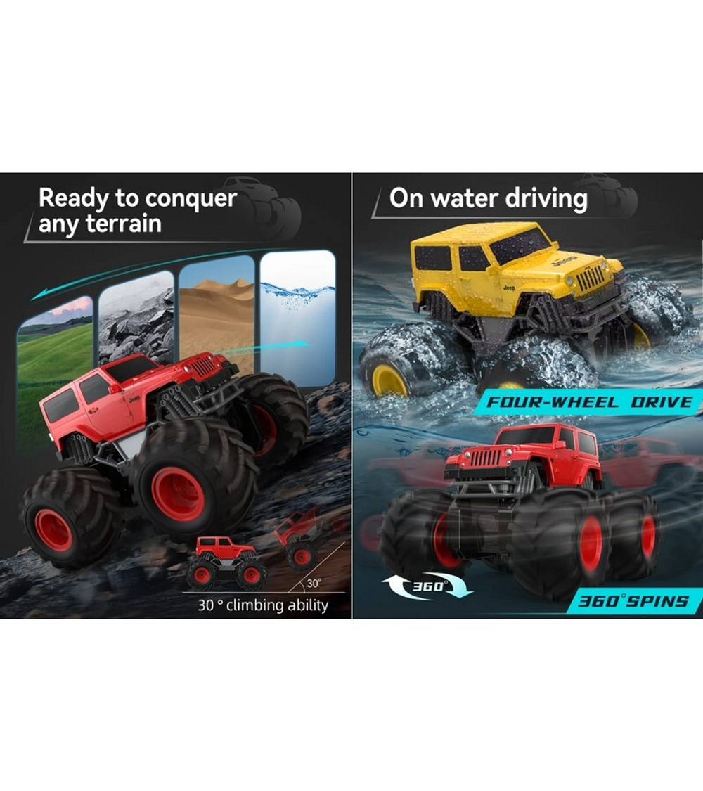 Радиоуправляемая машина-амфибия Double Eagle Jeep Wrangler Bigfoot 1/18 4WD 2.4G RTR