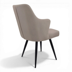 Стул поворотный "Хант 360" (арт. 345П), велюр Бренди В05 латте, ножки круглые черные.