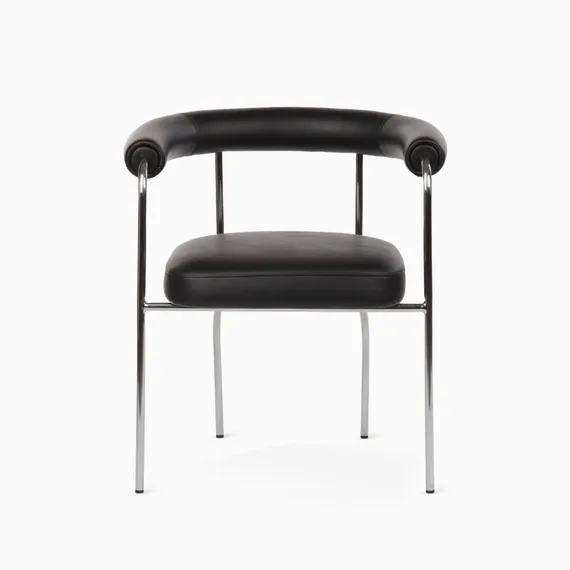 Стул с подлокотниками Rider, черная экокожа