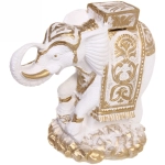 Копилка из гипса «Слон индийский на камнях» 26*28см белый