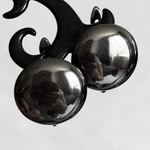 Ювелирные швензы с покрытием черный металл, 15*15 мм, цена за пару