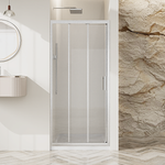 Душевая дверь BelBagno UNO-195-BF-3 100 стекло прозрачное/профиль сатин