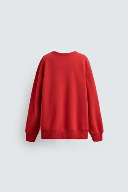 ZARA X DISNEY ТОЛСТОВКА С ПРИНТОМ MINNIE + MICKEY MOUSE, КРАСНЫЙ