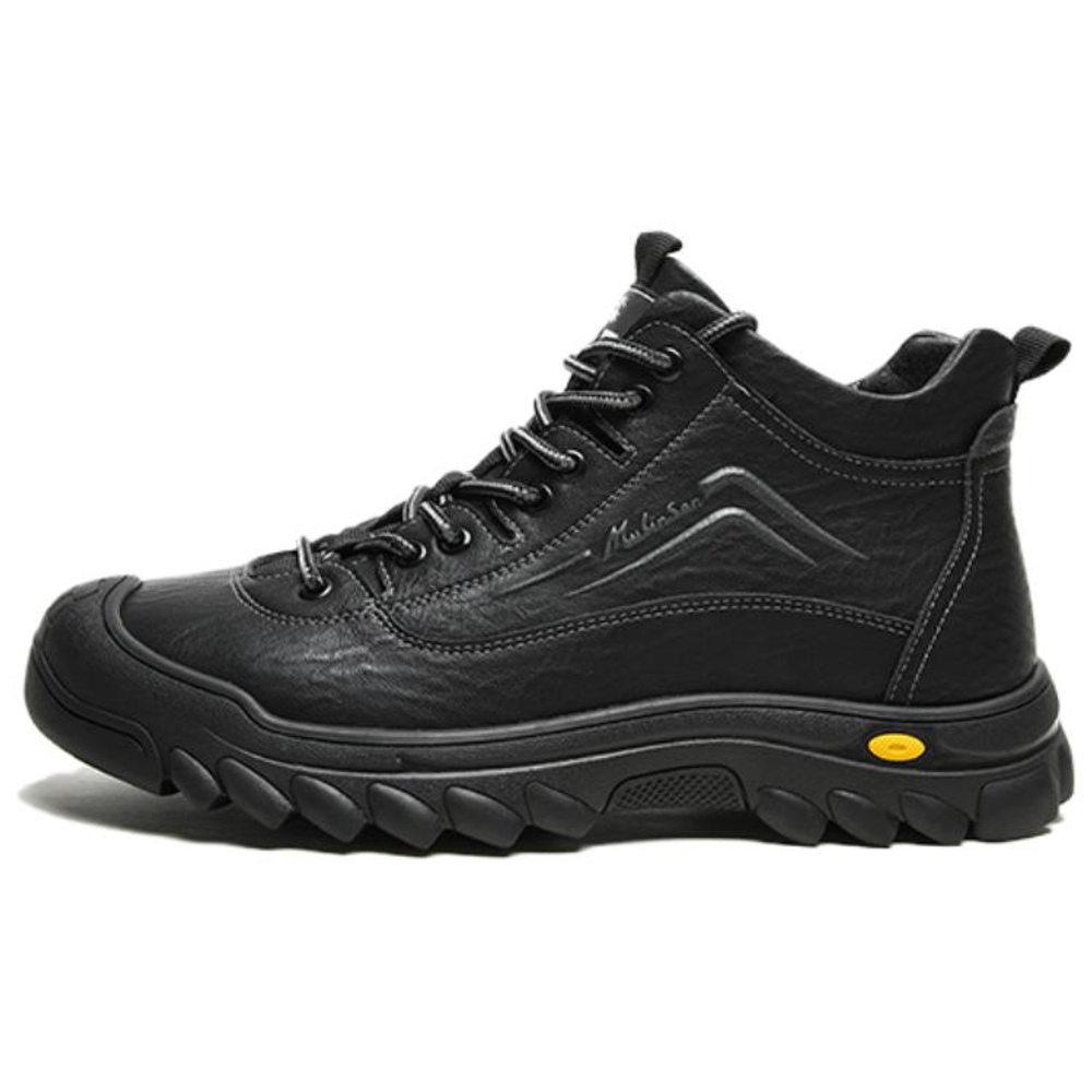 Mulinsen Work Boots Men"s High top Black/Gray