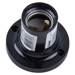 ULH-02-E27W-Bakelite Патрон настенный прямое основание. Карболитовый. Цоколь Е27. TM Uniel