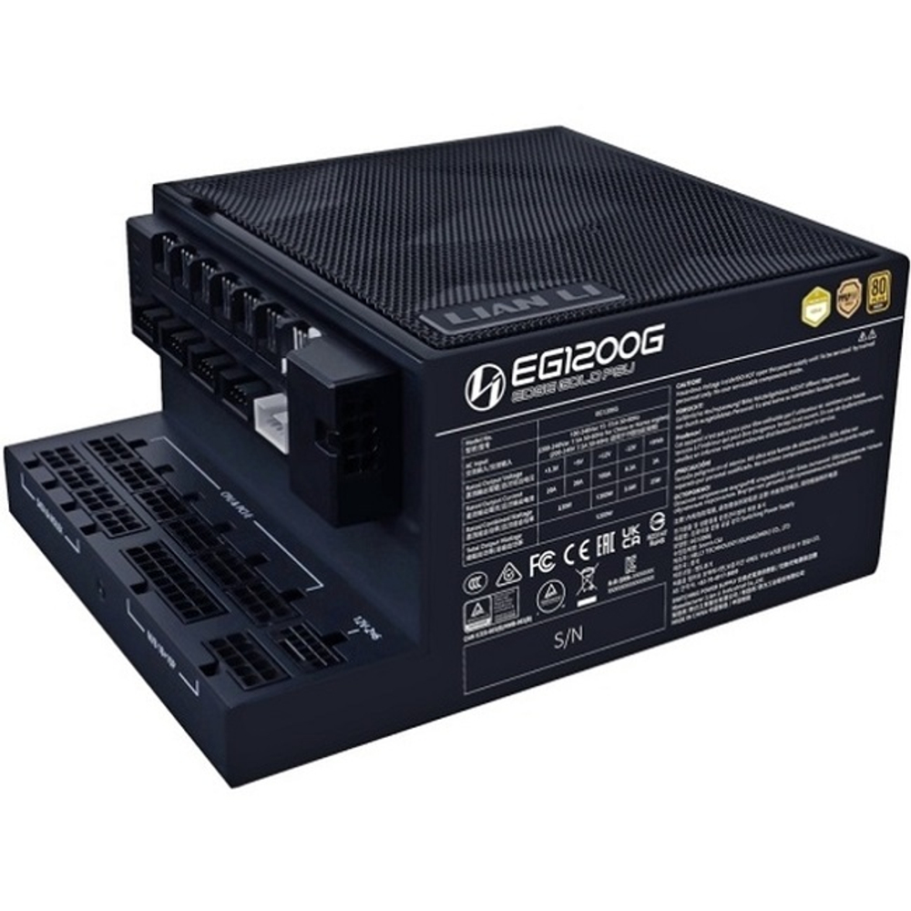 Блок питания Lian Li 1200W EG1200G Black, модульный, 16 Pin PCIe 5.1, 80 PLUS Gold (G9P.EG1200G.BH00.RU)