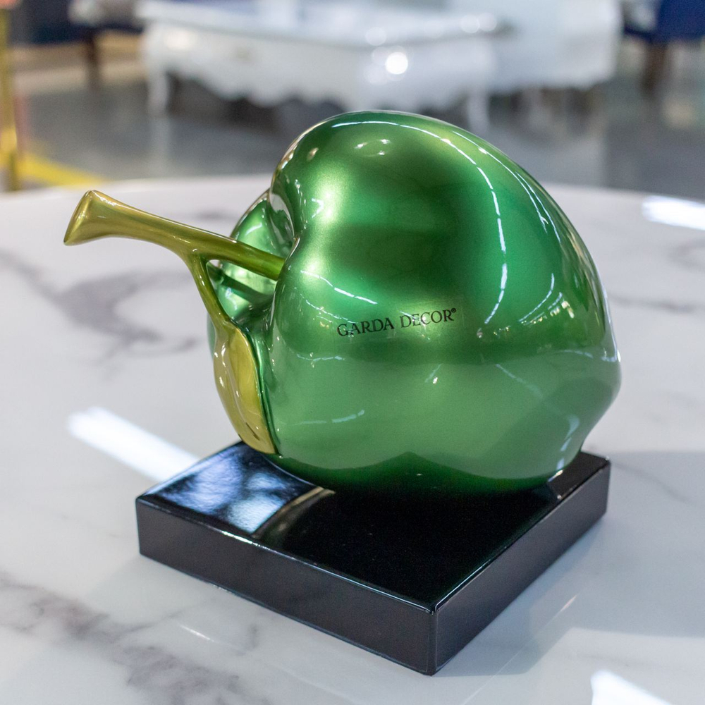 Статуэтка декоративная Garda Decor "Зелёное яблоко" D867XS (зел.)
