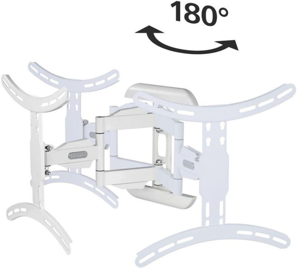 Кронштейн для телевизора Hama H-118675 белый 32;-65; макс.65кг настенный поворот и наклон