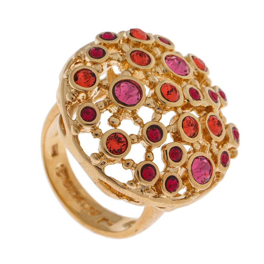 "Ланусель" кольцо в золотом покрытии из коллекции "Террацио" от Jenavi