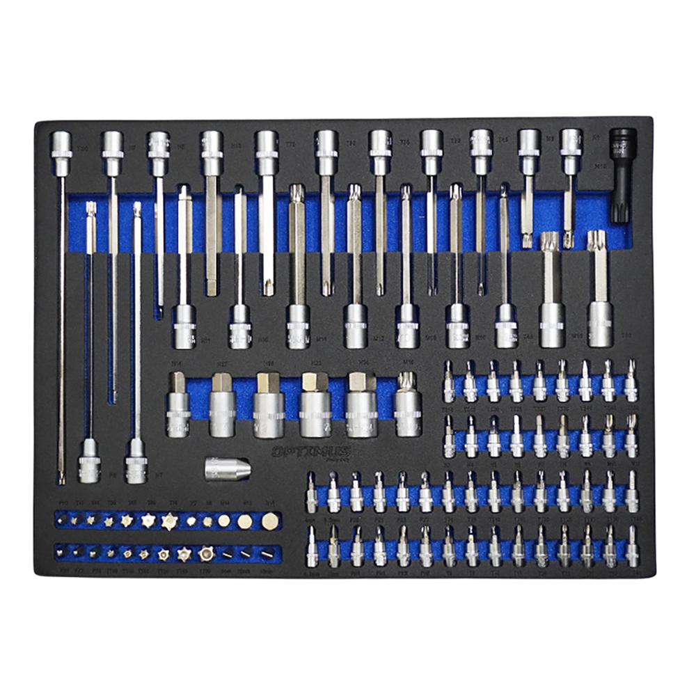 OPT-917P Тележка инструментальная, 7 полок с набором инструментов 289 пр, пластиковая столешница