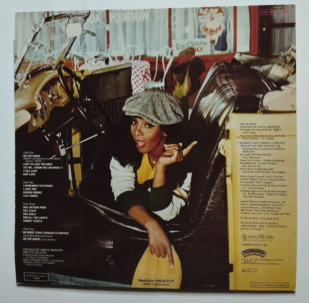 Винтажная виниловая пластинка LP Donna Summer On The Radio Greatest Hits Volumes I and II (France 1979) (Poster)