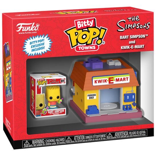 Фигурка Funko Bitty POP! Towns Simpsons Bart Simpson and Kwik-E-Mart 83684 / Фигурка Фанко Битти ПОП! по мотивам мультсериала "Симпсоны", Барт Симпсон