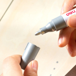 Маркер-краска DELI "Paint" U500, 2 мм, серебряный