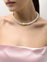 Чокер "Caramel shell pearl green" Gold