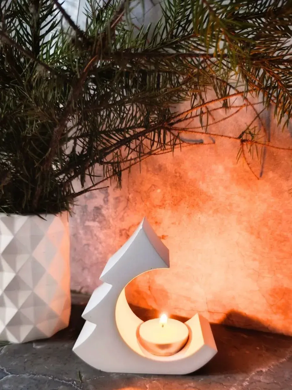 Подсвечник новогодний ёлочка