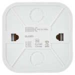 GLORY Розетка для открытой установки компьютерная RJ45 кат.5E РК10-ХБм белый матовый IEK