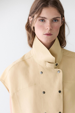 Massimo Dutti Рубашка с короткими рукавами на кнопках, цвет ржавчины