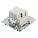 Розетка 2-местная USB + type C, STEKKER GLS10-7116-04, 250В, 3А, max 20W,серия Катрин, шоколад 50057