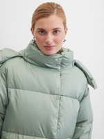 MIDI пуховик с объемным капюшоном, Green Iceberg🍃🍃🍃