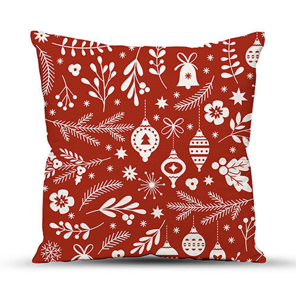 Подушка декоративная 40*40см «Новогодние игрушки»