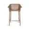 Полубарный стул Gio, серо-коричневая кожа