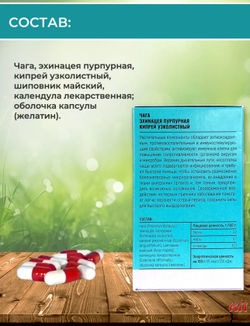 Сухой сбор в капсулах при переохлаждении, слабости, недомогании «Благосбор» 30капсул