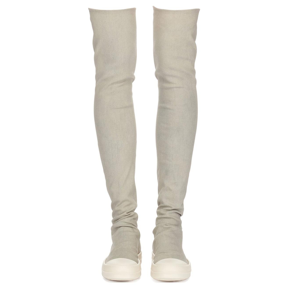 Rick Owens DRKSHDW Denim Over the knee Boots Women"s Gray