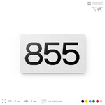 Номер на дверь 855, табличка на дверь для офиса, квартиры, кабинета, аудитории, склада, белая 120х70 мм, Айдентика Технолоджи