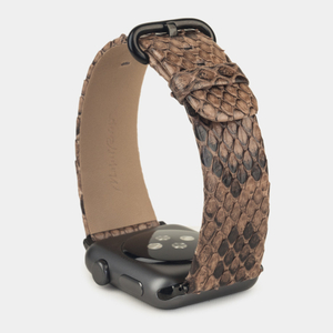 Ремешок для Apple Watch 44/45/46 mm из кожи питона, бежевого цвета