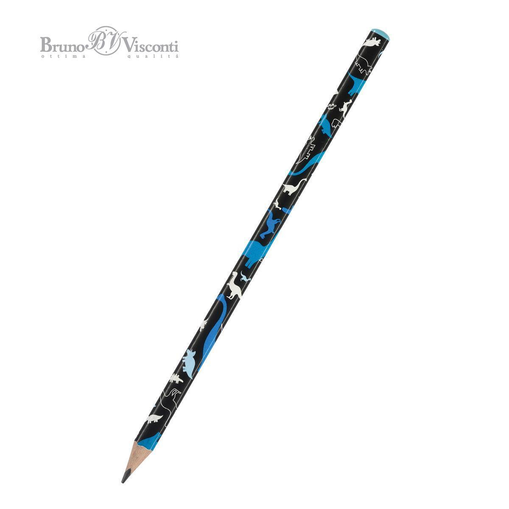 Карандаш ч/г НВ "HappyGraphix. Сказочные животные. Динозаврики" (Bruno Visconti)