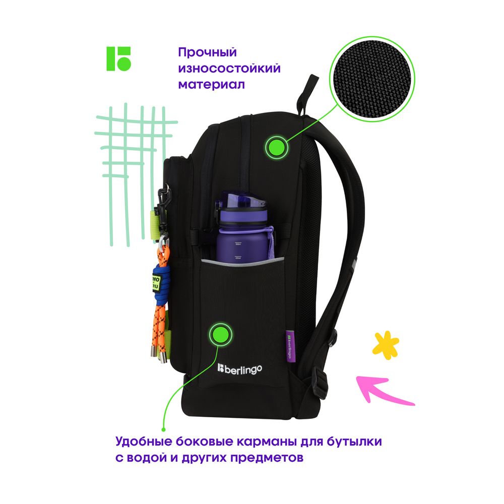 Рюкзак Berlingo Street Style "Sport", 41*28*17см, 3 отделения, 2 кармана, уплотненная спинка