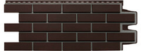 Фасадная панель Гранд Лайн Клинкерный кирпич, Премиум шоколадная (шов RAL 7006)