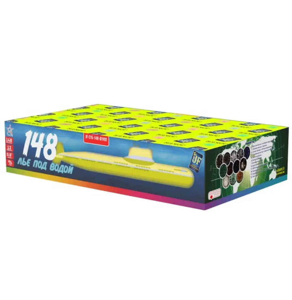 Батарея салютов 148 тысяч лье под водой (JF C15-148) от Joker Fireworks, 148 залпов, 16 мм