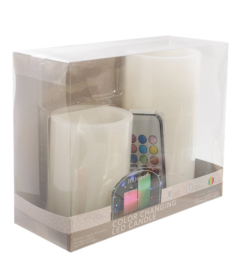 Bright LED-07 Набор светодиодных свечей (2шт.) с дистанционным управлением, таймером, мультиколор