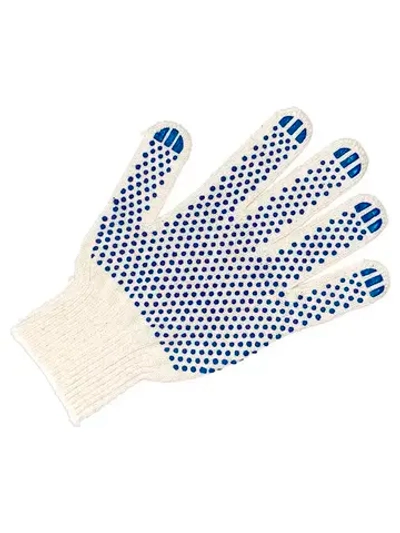 Трикотажные перчатки с ПВХ ПРОМПЕРЧАТКИ 6 нитей, 10 класс