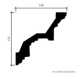Карниз пенополиуретан, 2000x112x118 мм
