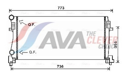 AVA QUALITY COOLING - 86253-KLR - Radiator, engine cooling - Na nasem stanju artikl proizvodaca KULAR.