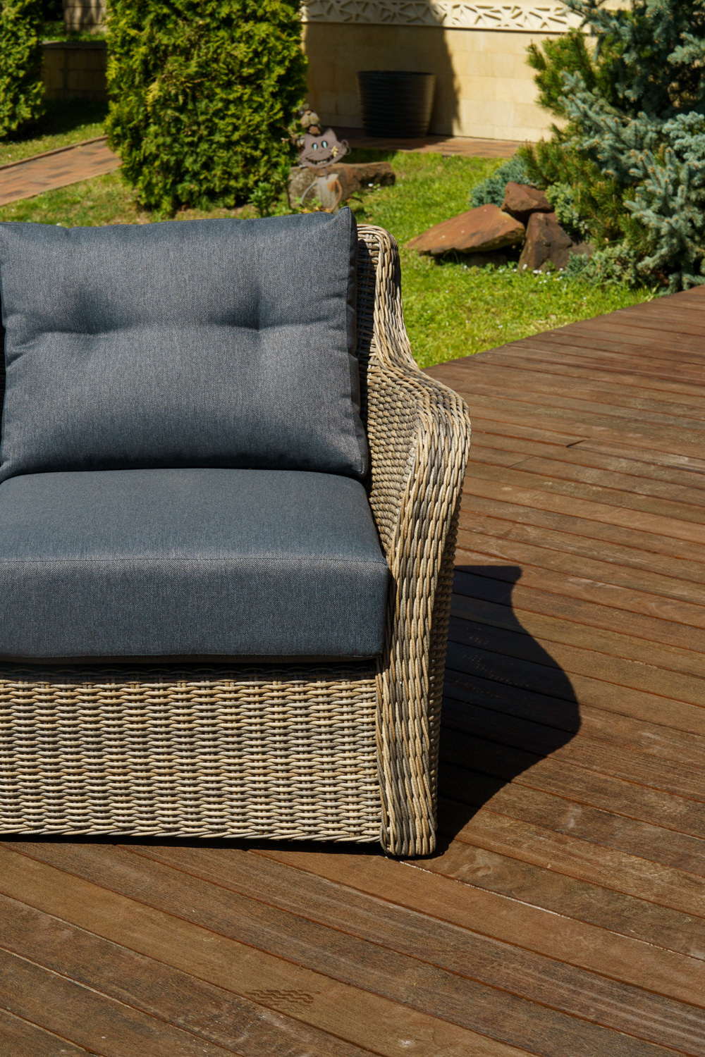 3-х местный диван из искусственного ротанга ВЕНЕЦИЯ (цвет: коричневый)