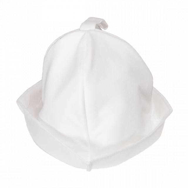 Шапочка для сауны 2-х слойная Спанлейс Белая 25шт/уп